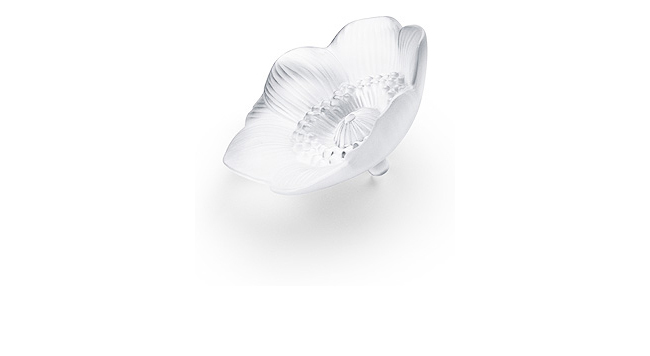 Sculpture anémone en cristal incolore, petit modèle incolore - Lalique