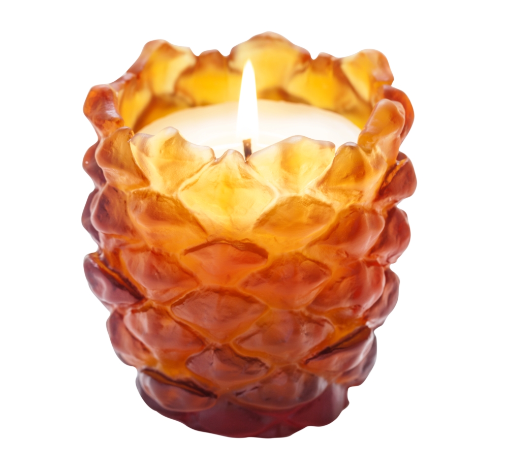 Bougie ambre senteur pomme de pin - Daum