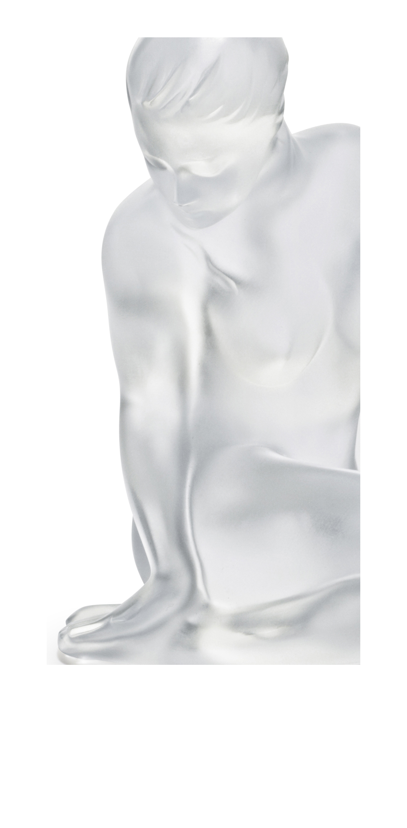 Sculpture flore en cristal incolore - Lalique
