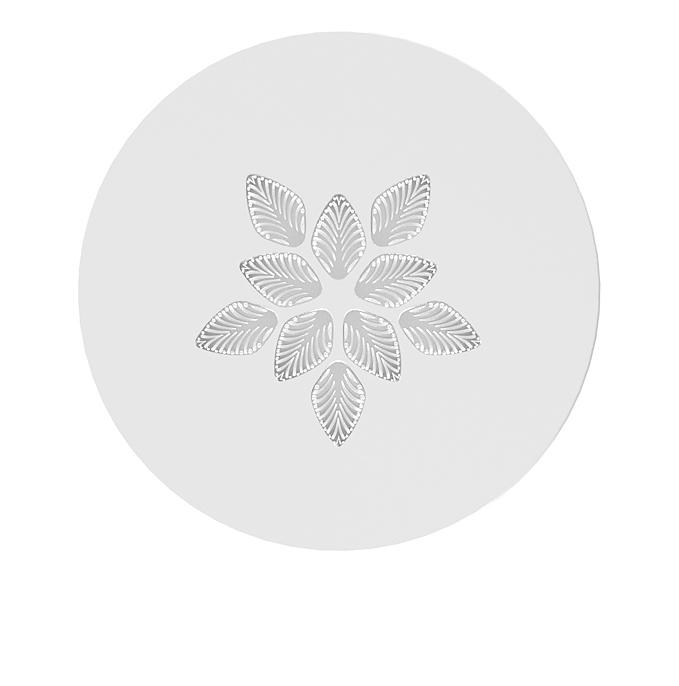 Panneau d'espace languedoc en cristal incolore, verre satiné, rond - Lalique
