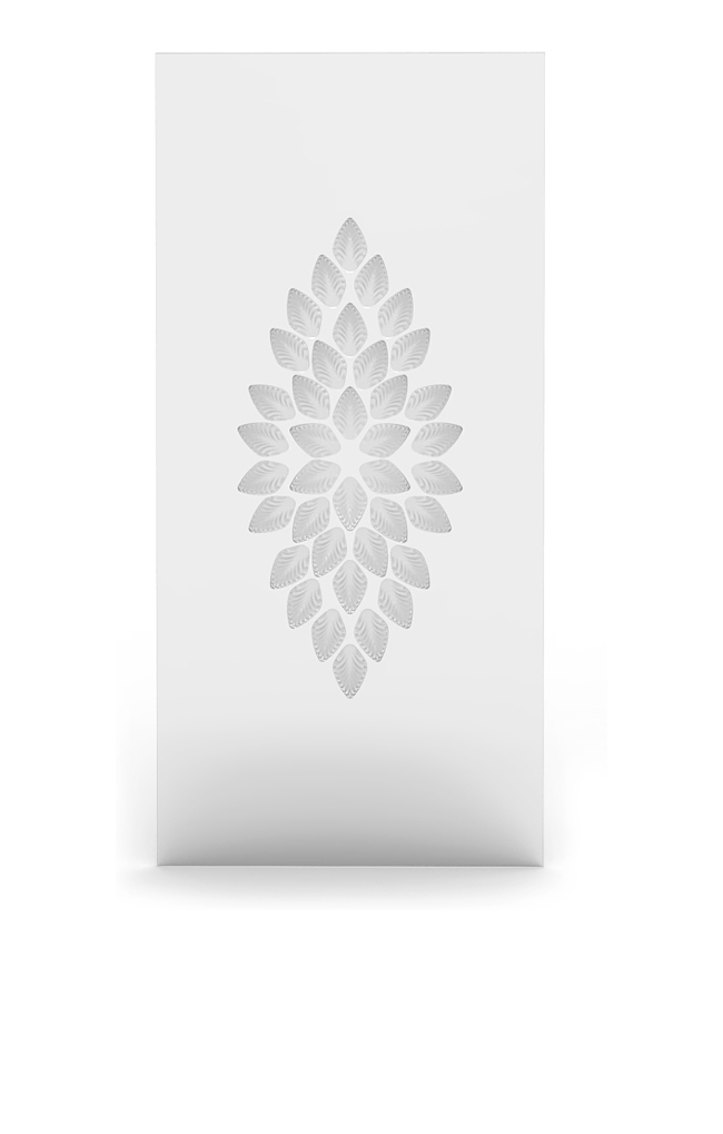Panneau d'espace languedoc en cristal incolore, verre satiné, grand modèle - Lalique