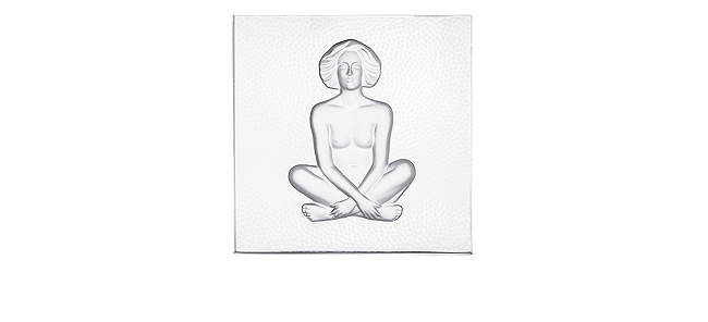 Panneau décoratif les causeuses en cristal incolore, petit modèle - Lalique