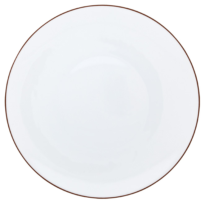 Assiette à  diner brun acajou - Raynaud