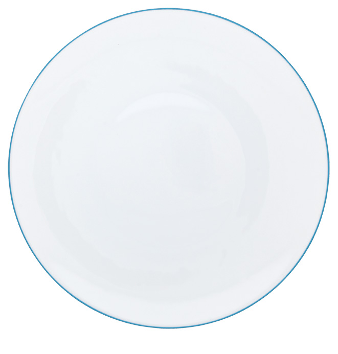 Assiette à  diner bleu turquoise - Raynaud
