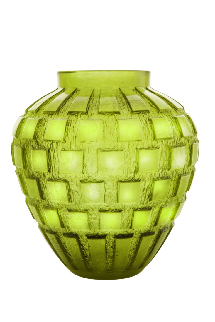 Vase vert olive - Daum