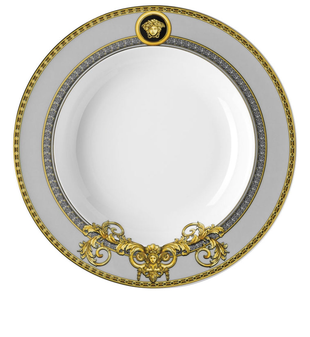 6 x assiette creuse en porcelaine - versace