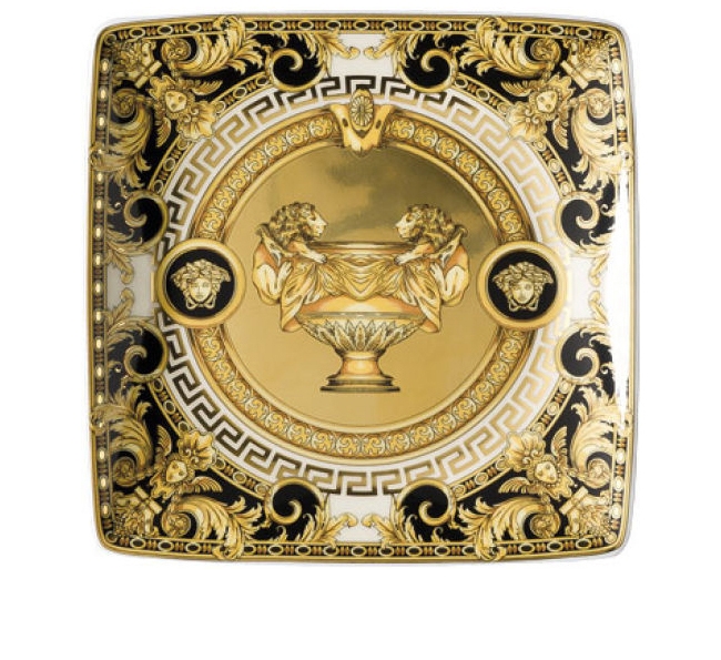 6 x coupelle carrée plate en porcelaine - versace