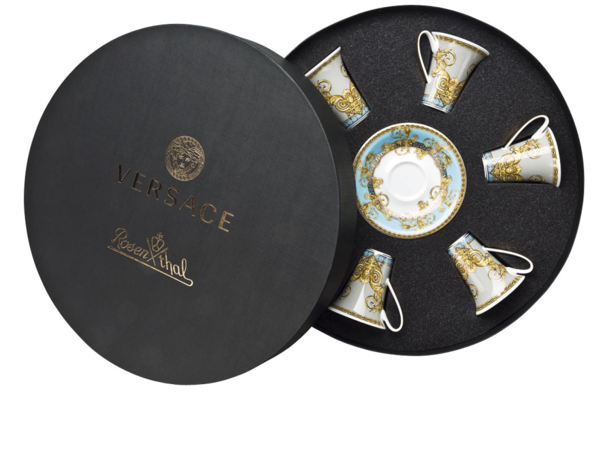 Set de 6 tasse et soucoupe espresso en materiaux : Porcelaine - versace