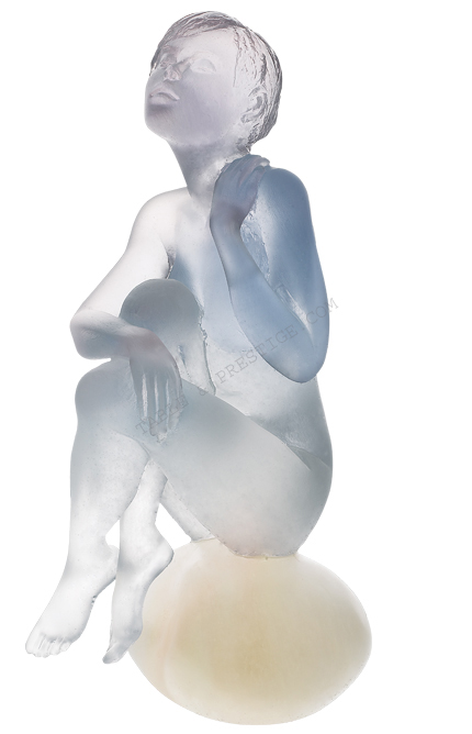 Aphrodite bleu et blanc - Daum