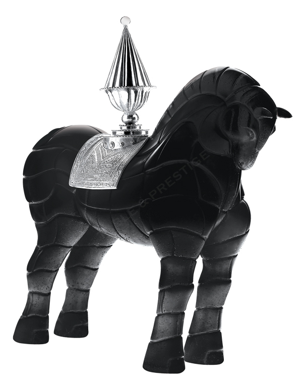 Cheval porteur de feu noir - Daum