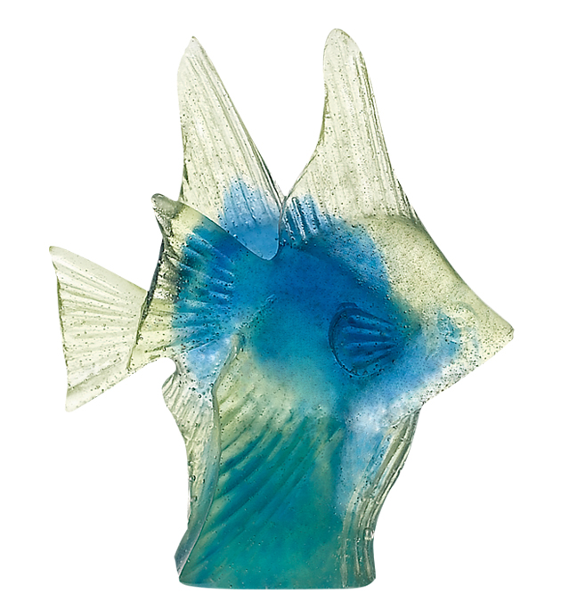 Couple de poissons bleu jaune - Daum