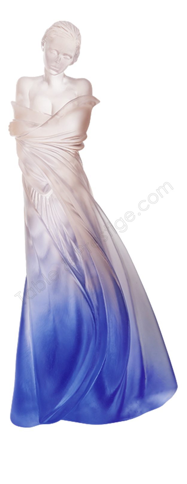 Hiver en soi bleue rose - Daum