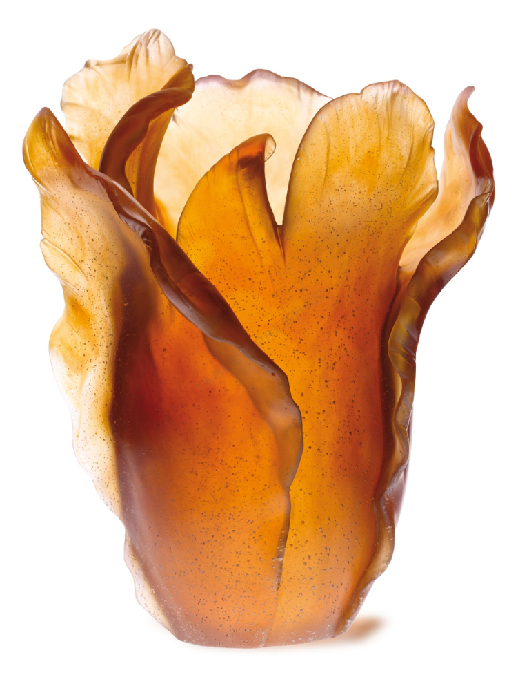 Vase ambre - Daum