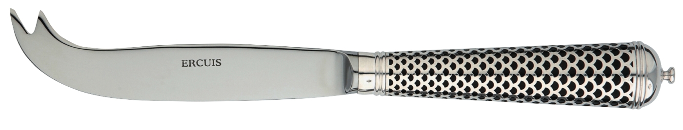 Couteau à fromage 2 dents en argent massif - Ercuis
