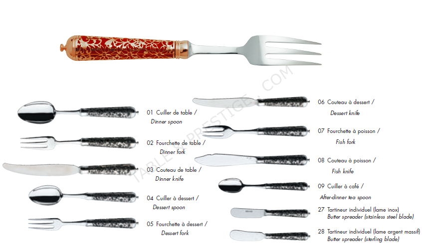 Couteau à poisson en argent massif - Ercuis