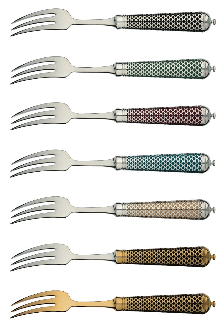 Couteau à servir le poisson en argent massif doré (vermeil) - Ercuis