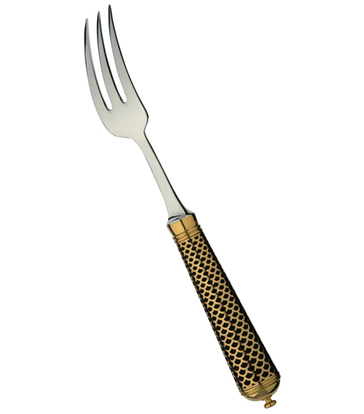 Cuiller à servir la salade en argent massif doré (vermeil) - Ercuis