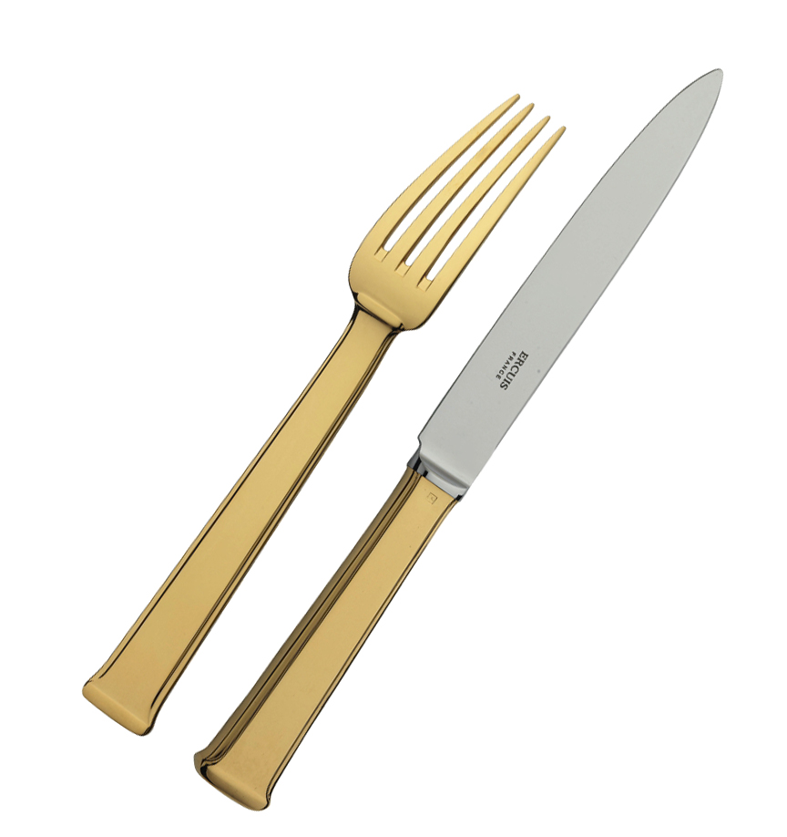 Cuiller table en metal argenté doré - Ercuis