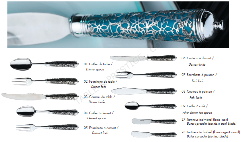 Fourchette à poisson en argent massif - Ercuis