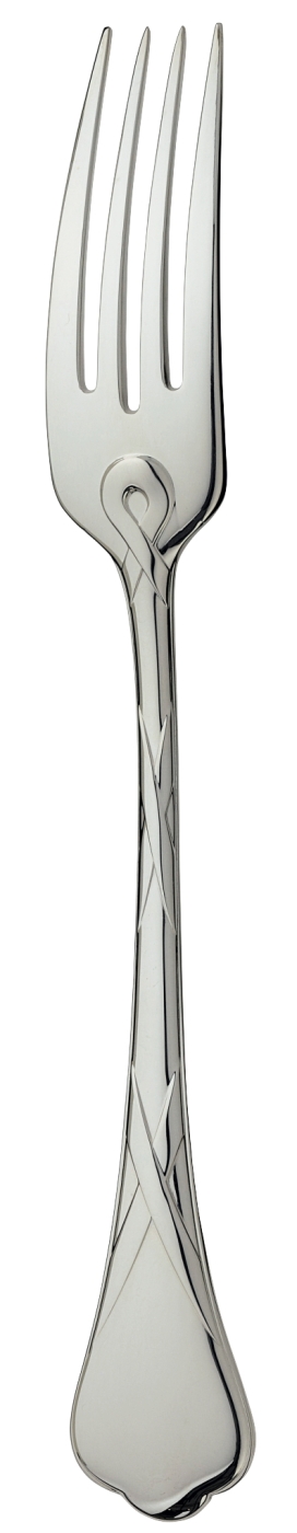 Fourchette table en métal argenté - Ercuis