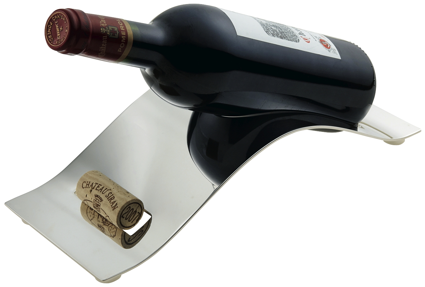 Relaxe bouteille en métal argenté - Ercuis