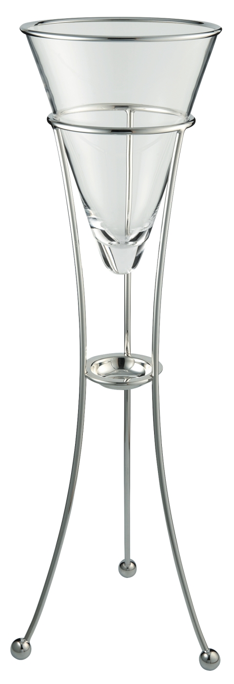Seau champagne verre et métal eleis en métal argenté - Ercuis