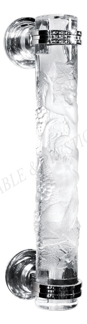 Poignée de porte faunes 1 battant 1 face, porte verre - Lalique