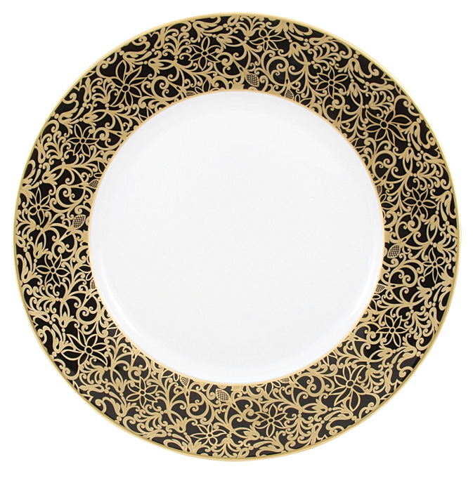 Assiette à  diner noir - Raynaud