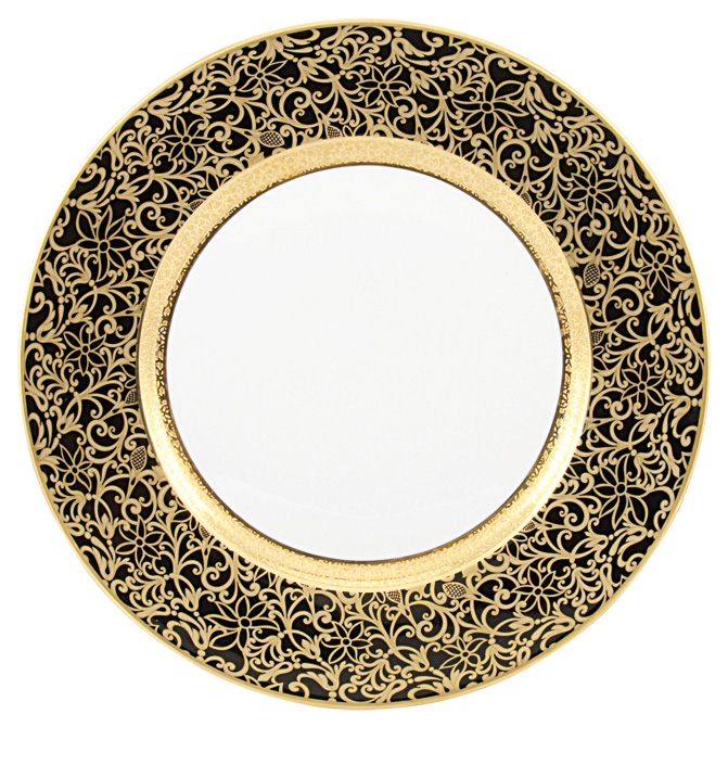 Assiette à  diner noir - Raynaud