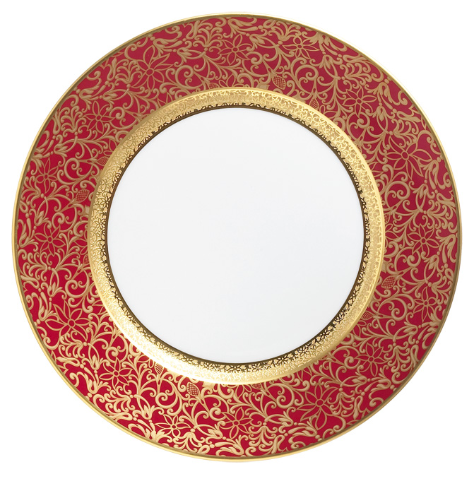 Assiette à  diner rouge - Raynaud