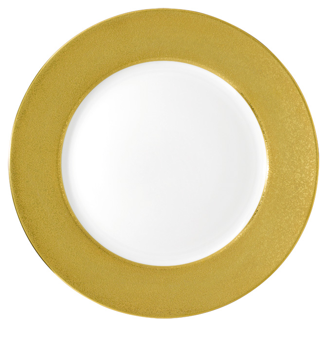 Assiette de présentation granité or - Raynaud