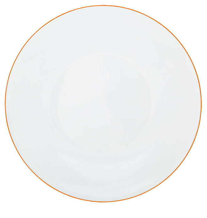 Assiette de présentation orange abricot - Raynaud