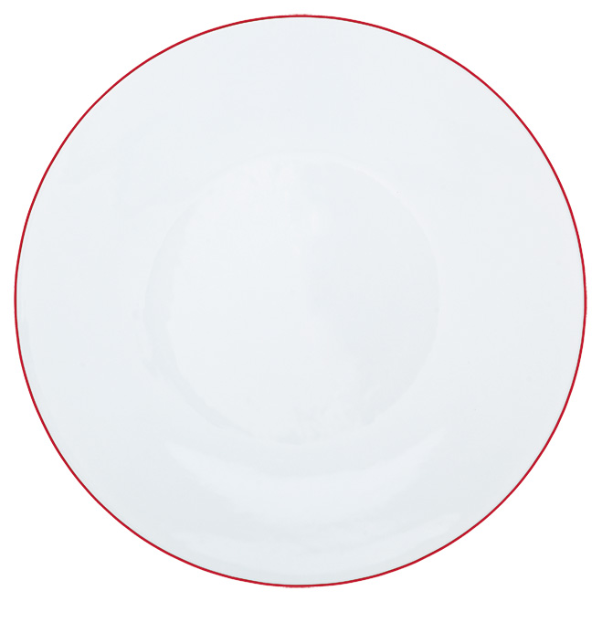 Assiette de présentation rouge vermillon - Raynaud