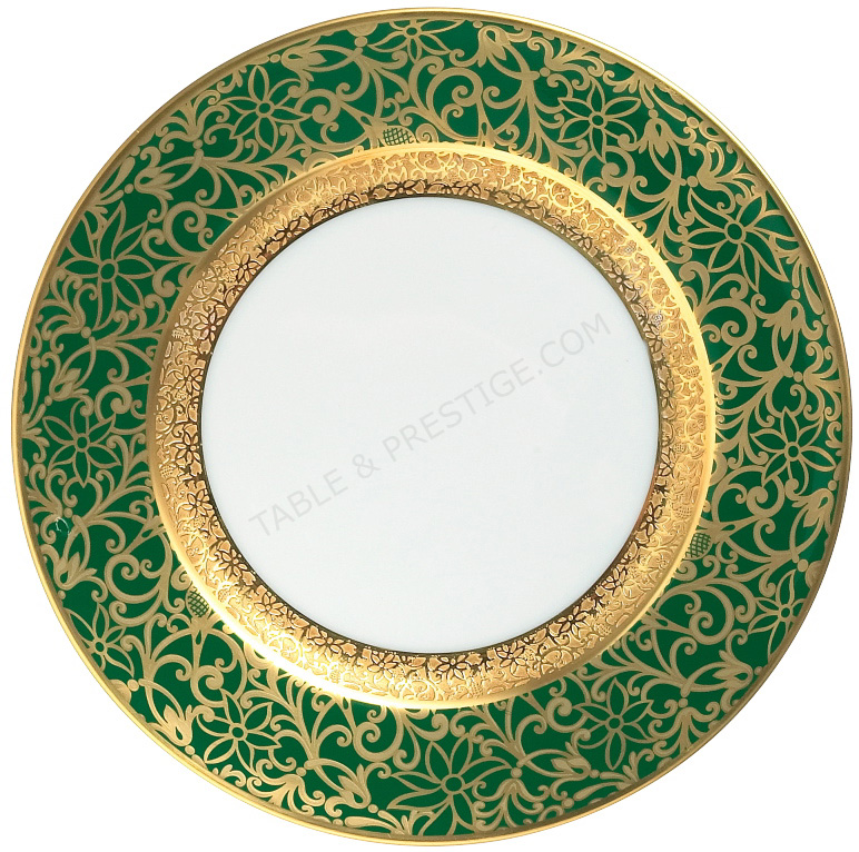 Plat rond creux vert - Raynaud