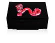 Cave à cigares dragon en édition numérotée (88 ex. ), laqué noir avec cristal rouge, 100 cigares rouge - Lalique