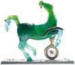 Débris d'une automobile vert - Daum