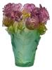 Vase vert & rose - Daum