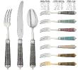 Fish serving fork in sterling silver gilt (vermeil) - Ercuis