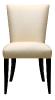Chaise classique Masque de femme, sans accoudoir Laque noir &amp; soie ivoire et Cristal incolore - Lalique