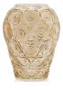 Vase anémones en cristal lustré or - Lalique