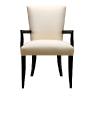 Chaise contemporaine masque de femme en édition numérotée, cristal incolore, laqué noir et soie ivoire, chaise avec accoudoirs - Lalique