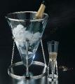 Glass champagne bucket in silver plated - Ercuis