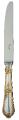 Couteau fromage 2 dents en argent massif et dorure - Ercuis
