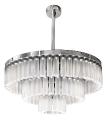 Lustre Orgue 3 rangs Chrom&eacute; - Lalique