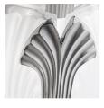 Lustre ginkgo en cristal incolore, finition nickel brillant - Lalique