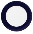 Assiette de présentation bleu de four avec filet platine - Raynaud