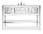 Vanity causeuses par pierre-yves rochon cristal et nickel et marbre - Lalique