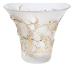 Vase hirondelles évasé incolore tamponné or - Lalique