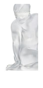 Sculpture flore en cristal incolore - Lalique