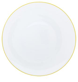 Assiette à  diner jaune citron - Raynaud